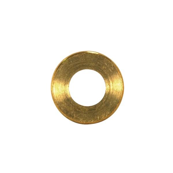 Turned Brass Check Ring - 1/4 IP Slip - Burnished And Lacquered - 7/8" Diameter