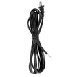 10 Foot 18/2 SPT-2 105C Cord Set - Black Finish - 36" Hank - 150 Carton - Molded Polarized Plug - Tinned Tips 3/4" Strip With 2" Slit