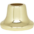 Flanged Steel Neck - 9/16" Hole - 1" Height - 13/16" Top - 1-3/8" Bottom Seats - Brass Plated Finish
