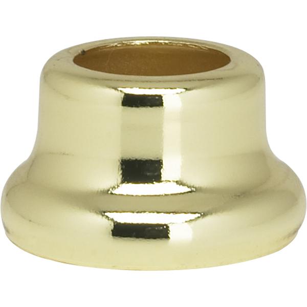 Flanged Steel Neck - 1/2" Height - 7/8" Bottom - Brass Plated Finish