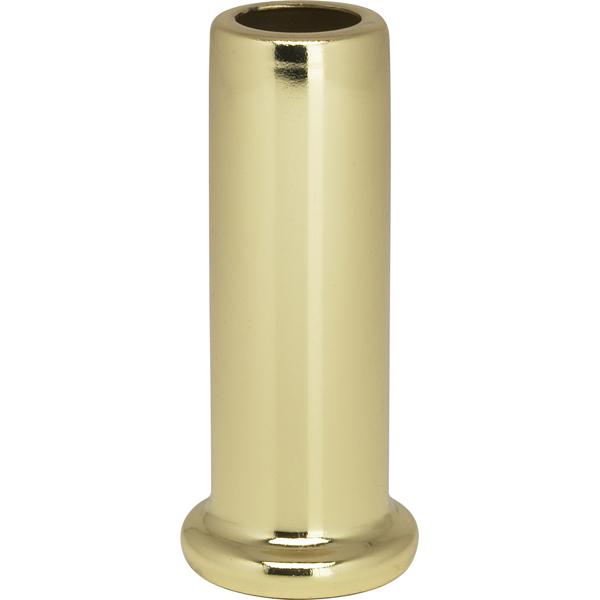 Flanged Steel Neck - 2" Height - 7/8" Bottom - Brass Plated Finish