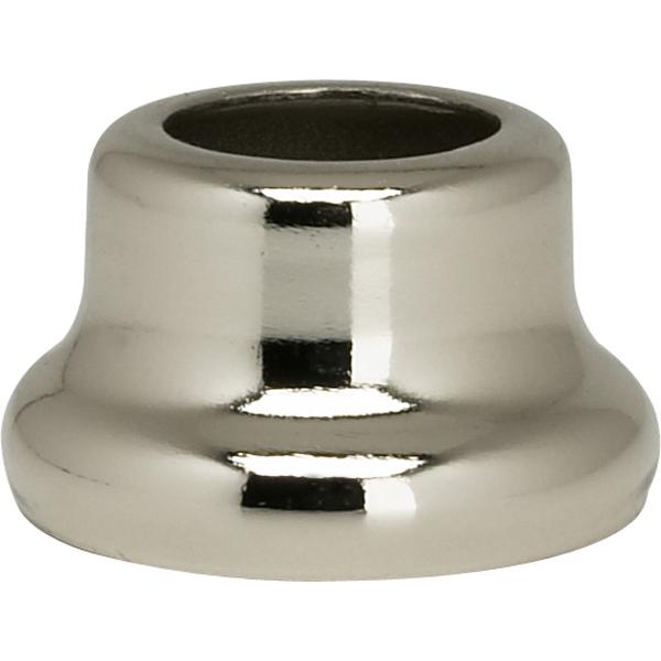Flanged Steel Neck - 1/2" Height - 7/8" Bottom - Nickel Plated Finish