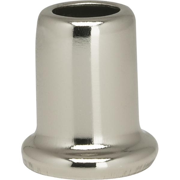 Flanged Steel Neck - 1" Height - 7/8" Bottom - Nickel Plated Finish