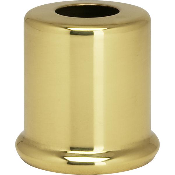 Solid Brass Spacer - 7/16" Hole - 1" Height - 7/8" Diameter - 1" Base Diameter - Polished And Lacquered