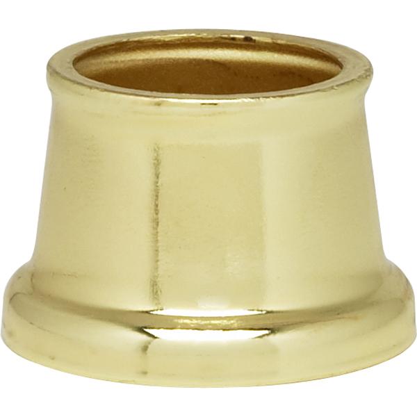 Flanged Steel Necks - 9/16" Hole - 9/16" Height - 11/16" Top - 7/8" Bottom - Brass Plated Finish