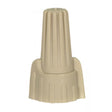 Wing Nut Wire Connector With Spring Inserts - For 105C Supply Wire - 600V - Tan Finish - 9 #18 Max