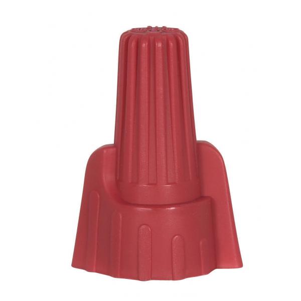 Wing Nut Wire Connector With Spring Inserts - For 105C Supply Wire - 600V - Red Finish - 5 #16 Max