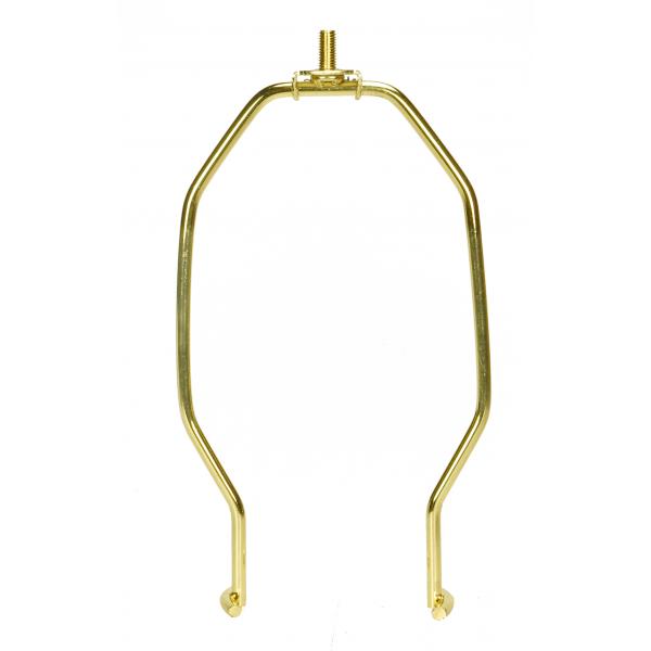 Heavy Duty Harp - Polished Brass Finish - 7" Height - 1/4-27 Thread