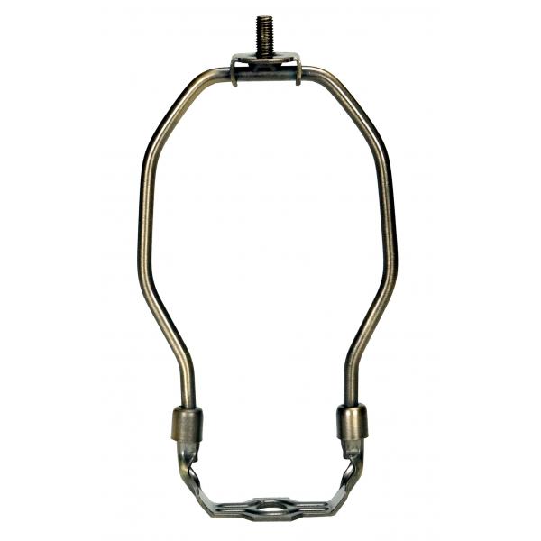 Heavy Duty Harp - Antique Brass Finish - 6" Height - 1/8 IP Saddle - 1/4-27 Thread - 125 Carton