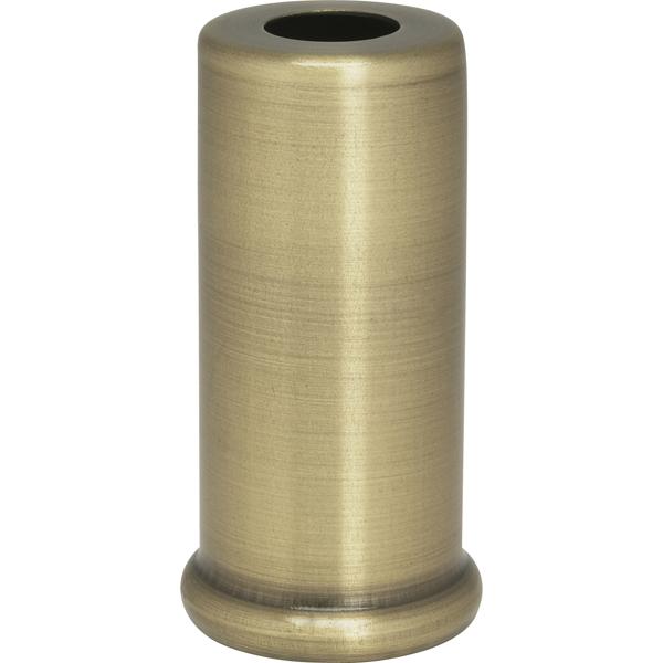 Steel Spacer - 7/16" Hole - 2" Height - 7/8" Diameter - 1" Base Diameter - Antique Brass Finish