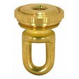 1/8 IP Cast Brass Screw Collar Loop With Ring - Fits 1" Canopy Hole - 1-1/8" Ring Diameter - 1-3/4" Height - Unfinished