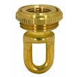 3/8 IP Cast Brass Screw Collar Loop With Ring - Fits 1" Canopy Hole - 1-1/8" Ring Diameter - 1-3/4" Height - Unfinished
