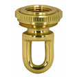 3/8 IP Cast Brass Screw Collar Loop With Ring - Fits 1" Canopy Hole - 1-1/8" Ring Diameter - 1-3/4" Height - Polished And Lacquered