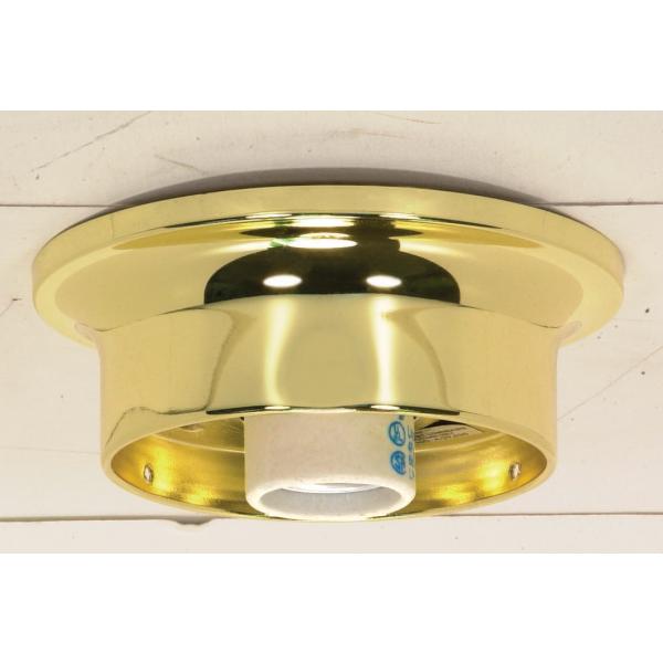 3-1/4" Wired Holder - Brass Finish - Includes Hardware - 60W Max