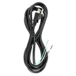 10 Foot 18/3 SJT 105C Heavy Duty Cord Set - Black Finish - 50 Carton - 3 Prong Molded Plug - Stripped And Slit