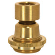 Solid Brass Large Hang Straight Swivel - 1/4 F Top And Bottom - 1-1/16" Ring Nut To Seat - 1-1/2" Height - Unfinished