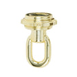 1/8 IP Screw Collar Loop With Ring - 1/8 IP - 25lbs Max - Brass Plated Finish