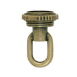 1/8 IP Screw Collar Loop With Ring - 1/8 IP - 25lbs Max - Antique Brass Finish
