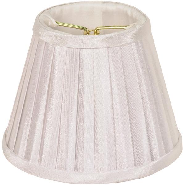 Clip On Shade - White Folded Pleat - 3" Top - 5" Bottom - 4" Side
