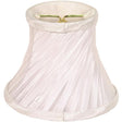 Clip On Shade - White Swirl Folded Pleat - 3" Top - 5" Bottom - 4" Side