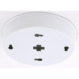 Bent Glass Ceiling Holder - White Finish - 4-3/4" Diameter - 1" Height