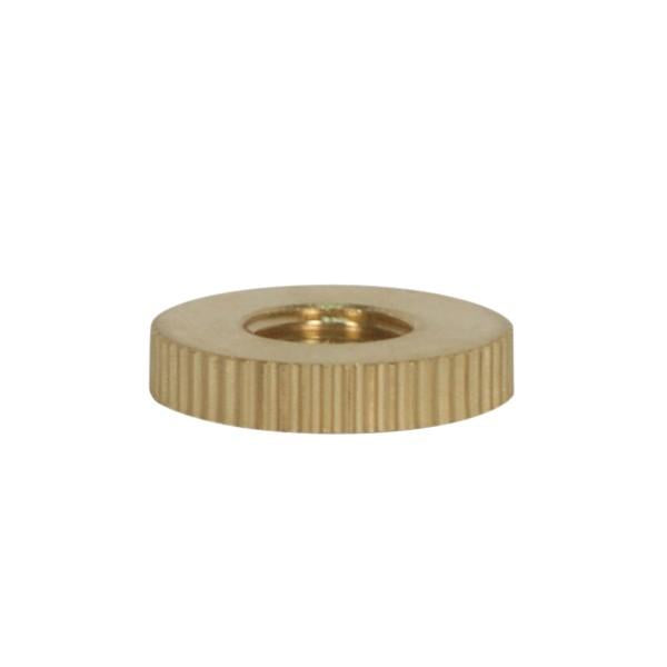 Knurl Solid Brass Check Ring - 1/8 IP Tapped - 1" Diameter