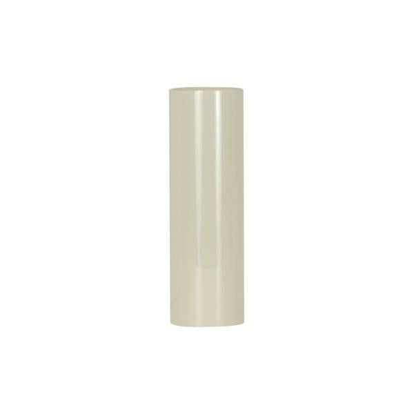 Plastic Candle Cover - Cream Plastic - 1-3/16" Inside Diameter - 1-1/4" Outside Diameter - 6" Height
