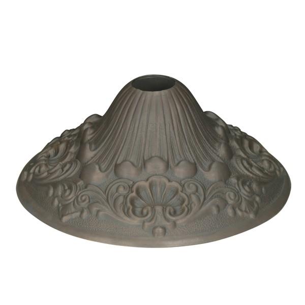 Cast Brass Canopy - Bronze Finish - 6-1/2" Diameter - 1-1/16" Center Hole - 2-1/2" Height