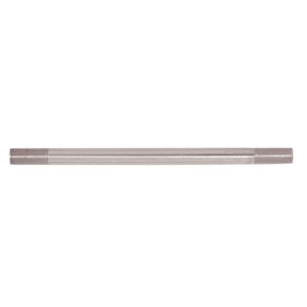 Steel Pipe - 1/8 IP - Nickel Plated Finish - 10" Length - 3/4" x 3/4" Threaded On Both Ends
