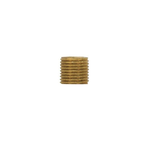 1/4 IP Solid Brass Nipple - Unfinished - 1/2" Length - 1/2" Wide