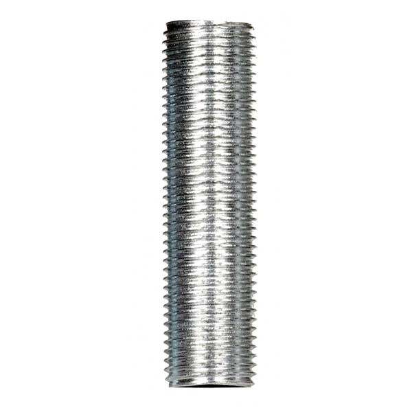 1/8 IP Steel Nipple - Zinc Plated - 8" Length - 3/8" Wide