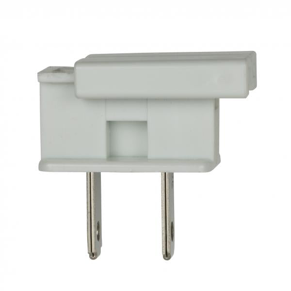 Slide Plug - Polarized - 18/2 SPT-2 - 8A-125V - White Finish