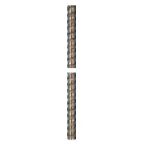 1/9 IP Steel Nipple - Yellow Zinc Plated - 60" Length - 3/8" Wide