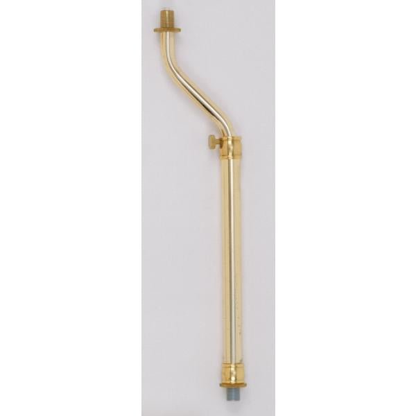 Adjustable Figurine - 10"-15" - 1/8 IP - Threaded Ends - Brass Plated Finish