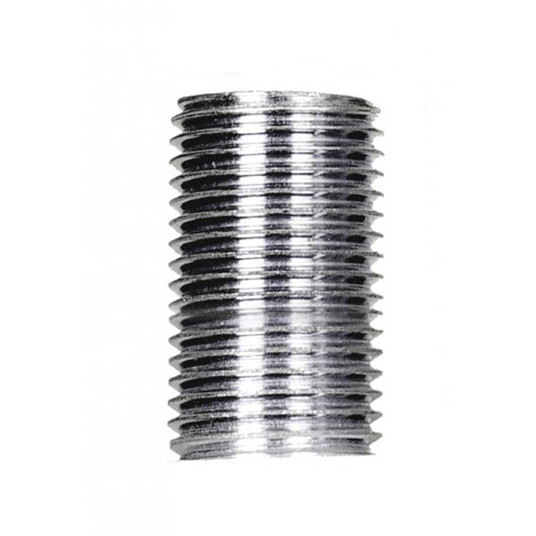 1/8 IP Steel Nipple - Zinc Plated - 5/8" Length - 3/8" Wide