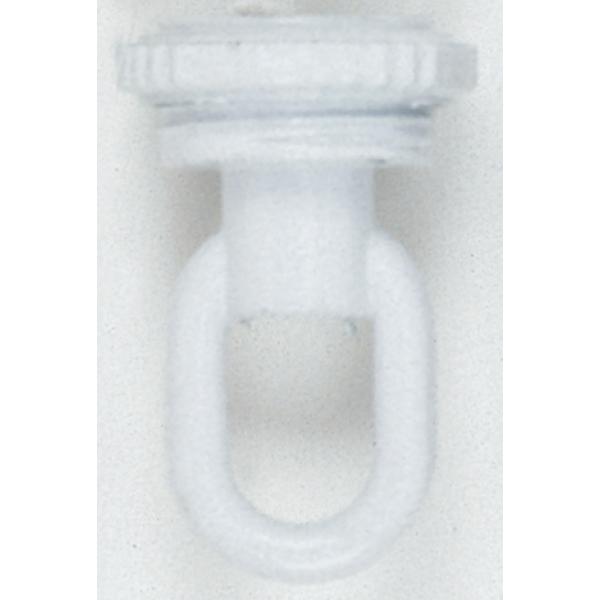 1/4 IP Matching Screw Collar Loop With Ring - 25lbs Max - White Finish