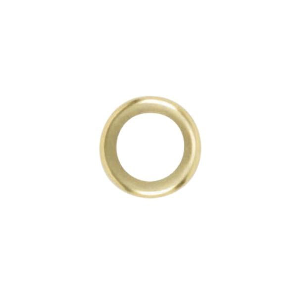 Steel Check Ring - Curled Edge - 1/4 IP Slip - Brass Plated Finish - 3/4" Diameter