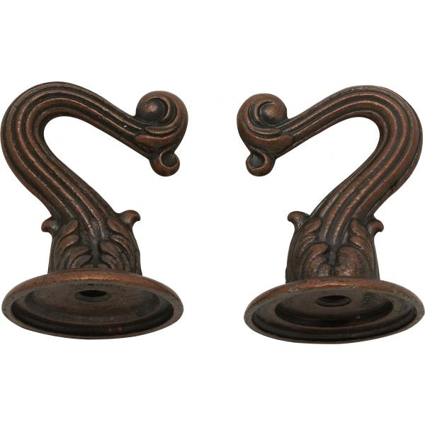 Die Cast Swag Hook Kit - Antique Copper Finish - Kit Contains 2 Hooks With Hardware - 10lbs Max