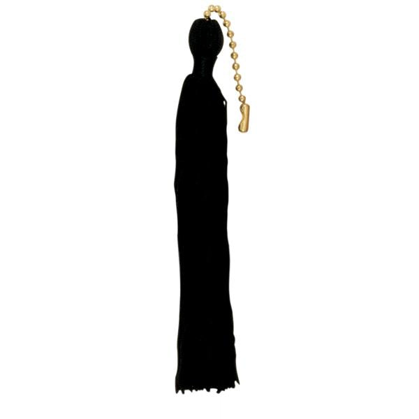 Tassel - Black - 5" Length - With Beaded Chain