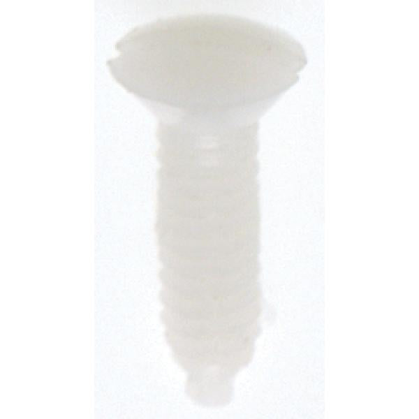 Plastic Switchplate Screw - 6/32 - White Plastic - 1/2" Length