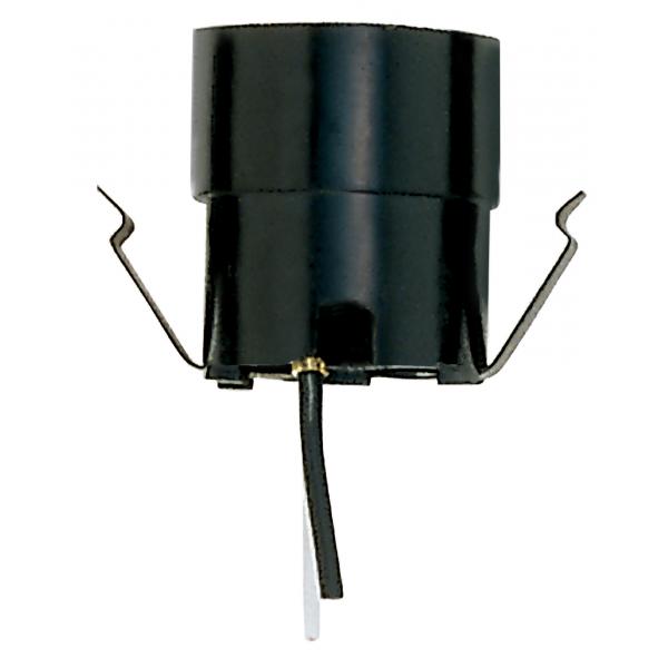 Snap-In Socket For 3 1/4"- 4" Holders - 8" AWM Leads - 1-1/2" Height - 1-1/4" Diameter - 660W - 250V