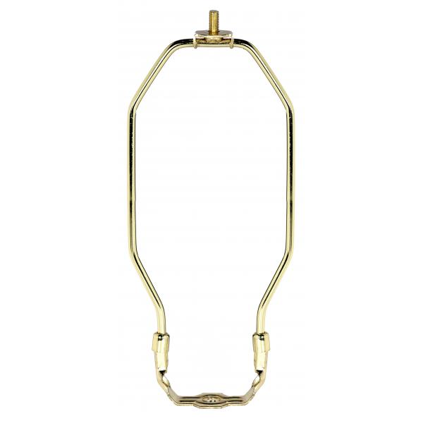 Heavy Duty Harp - Polished Brass Finish - 8-1/2" Height - 1/8 IP Saddle - 1/4-27 Thread - 125 Carton