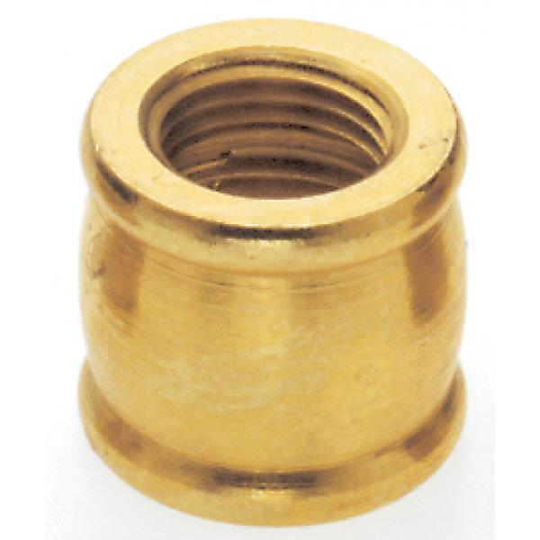Brass Coupling - 1/2" Long - 1/4 F x 1/8 F - Burnished And Lacquered