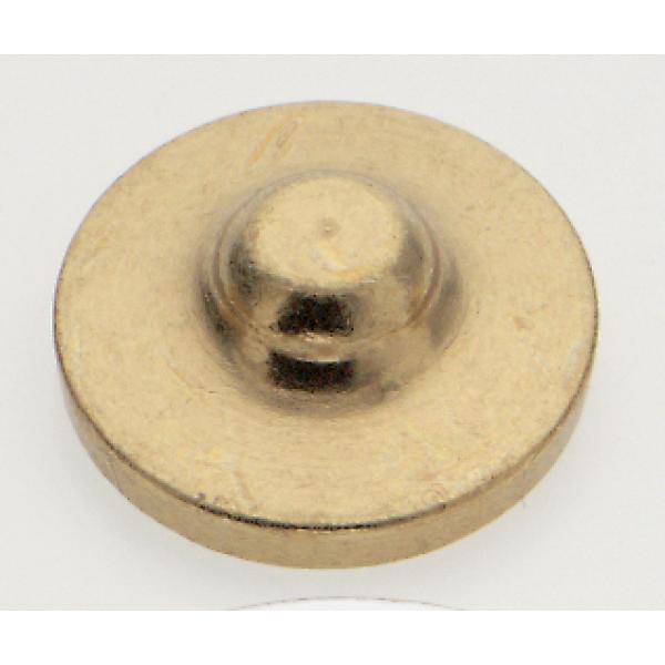 Flat Brass Knob - 1/8 IP - Burnished And Lacquered Brass