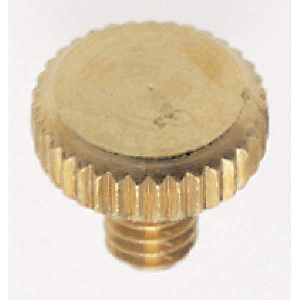Solid Brass Thumb Screw - Flat Head - 8/32 - 1/4" Length - Brass Finish