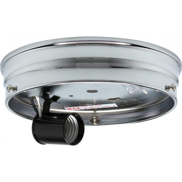 6" 1-Light Ceiling Pan - Chrome Finish - Includes Hardware - 60W Max