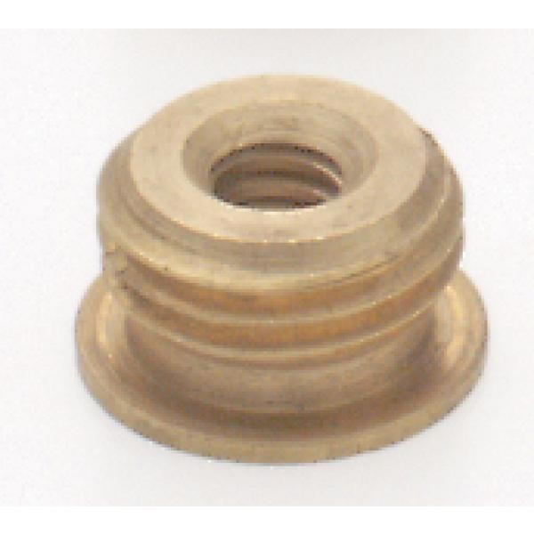 Brass Reducing Bushing - Unfinished - 1/8 M x 8/32 F - With Shoulder
