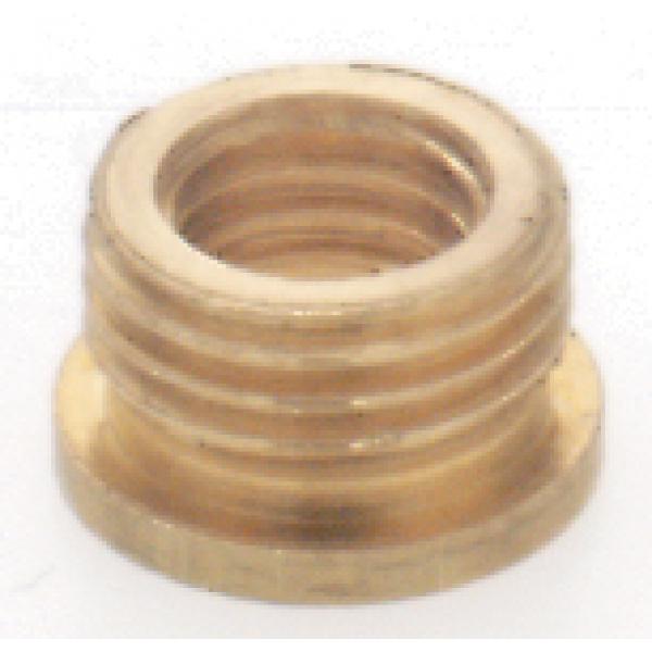 Brass Reducing Bushing - Unfinished - 1/8 M x 1/4-27 F - With Shoulder