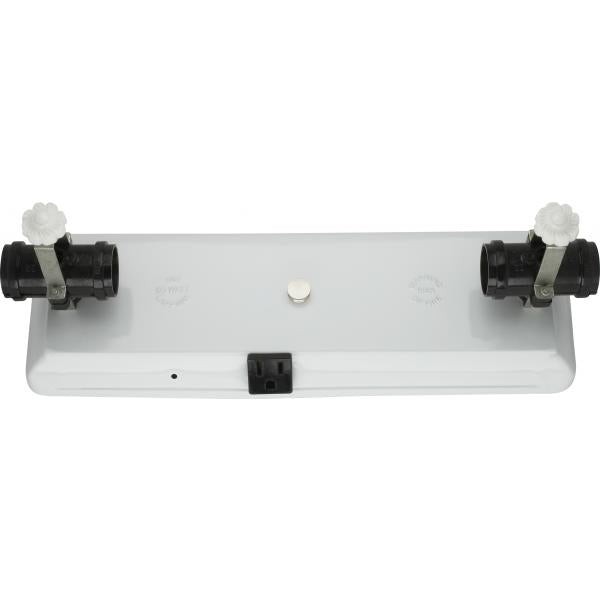 4-Light U-Channel Glass Holder - 4 Light-Convenience Outlet For Use With 24" U-Bend Glass - Includes Hardware - 60W Max