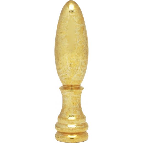 Bullet Finial - 2" Height - 1/8 IP - Burnished And Lacquered